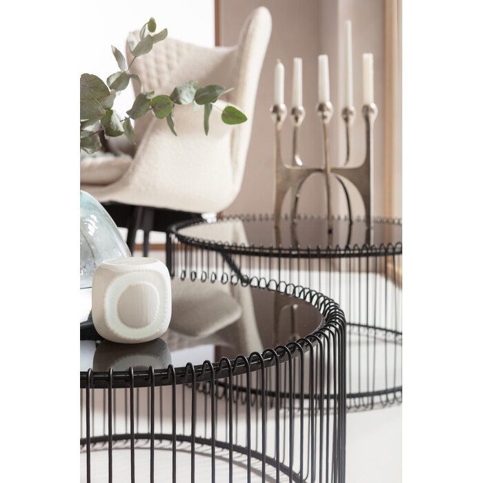 [79577] Coffee Table Wire Black (2/Set) - 2