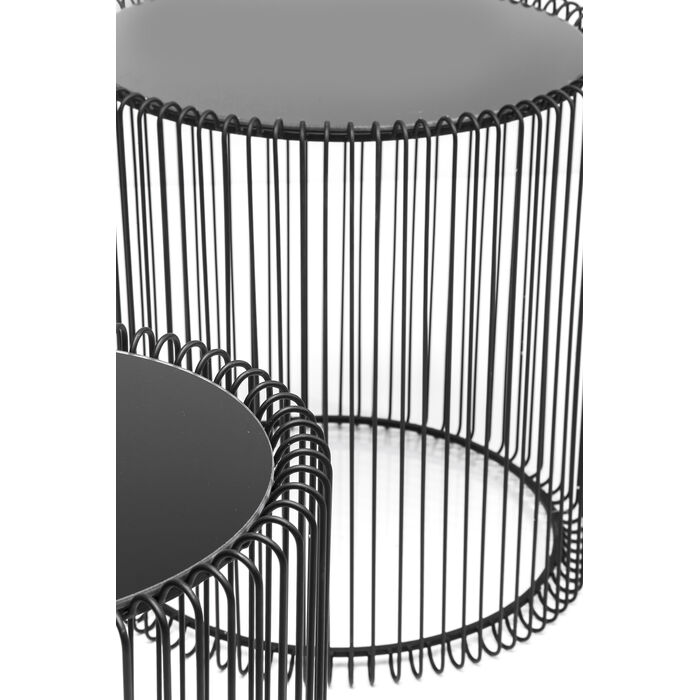 [79578] Tables d'appoint Wire noir  Ø44cm (2/Set) - 4
