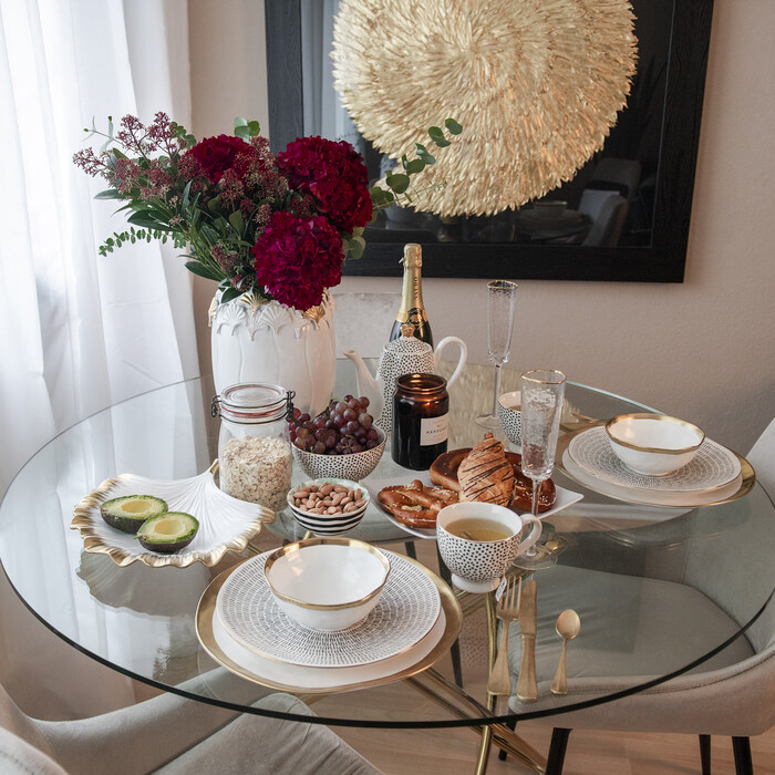 [79621] Table Molekular dorée Ø120cm - 1