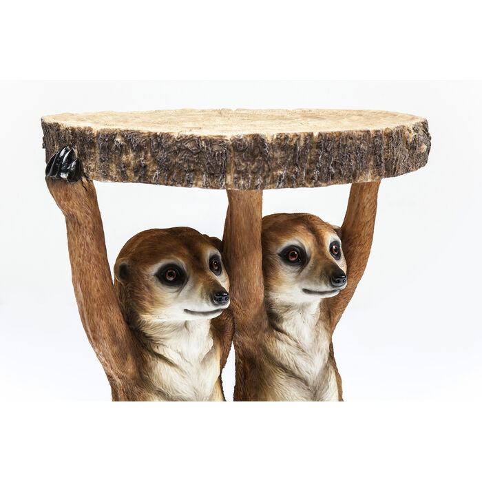[79748] Table d'appoint Animal Meerkat Sisters Ø33cm - 3