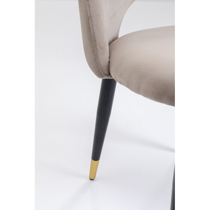 [80084] Chaise Iris velours taupe (2/Set) - 3