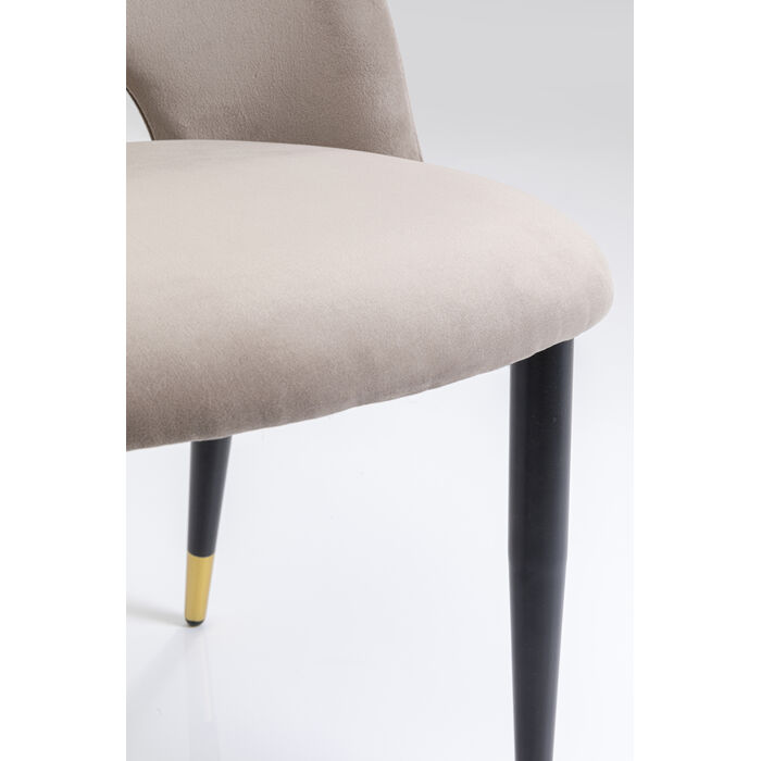 [80084] Chaise Iris velours taupe (2/Set) - 4