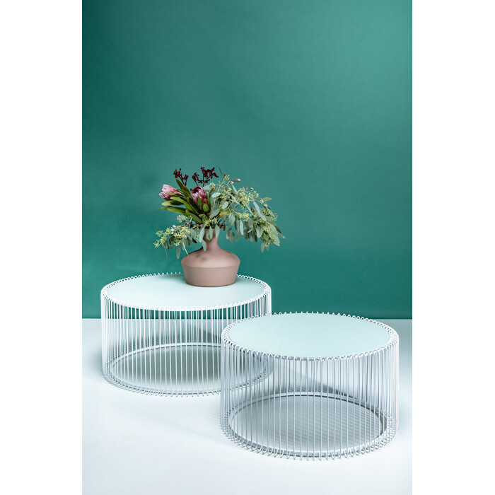 [80179] Mesa centro Wire blanco (2/Set) - 1