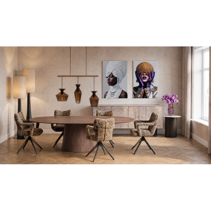 [80820] Extension Table Benvenuto Walnut 200(50)x110cm - 1