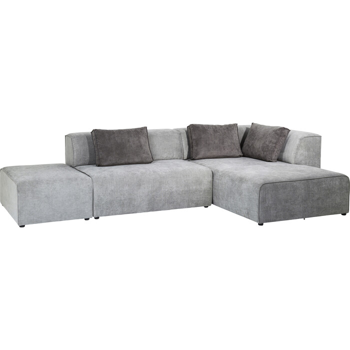 [81323] Canapé d'angle Infinity méridienne droite gris
