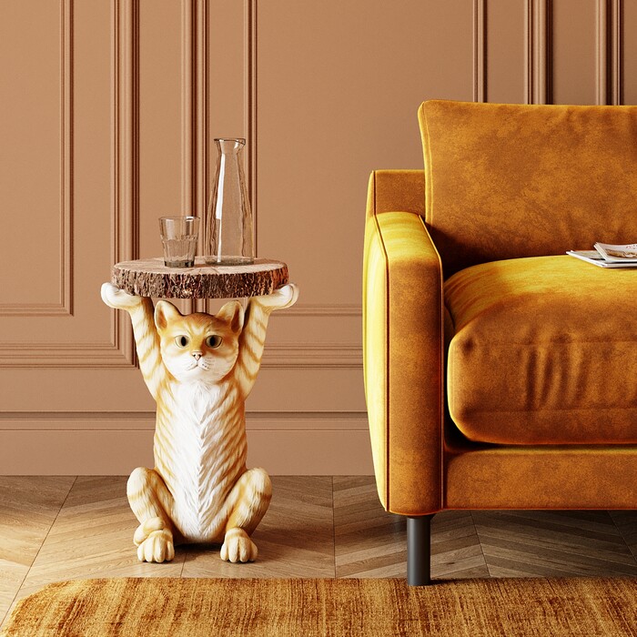 [81957] Table d'appoint Animal Ms. Cat Ø33cm - 1