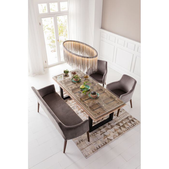 Chair with Armrest Mode Velvet Grey
