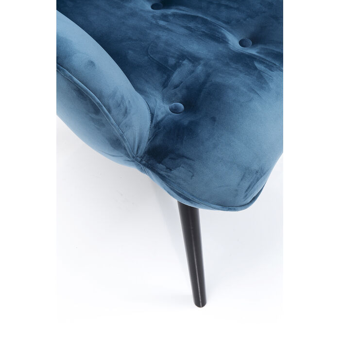 [82609] Fauteuil Black Vicky velours pétrole - 3