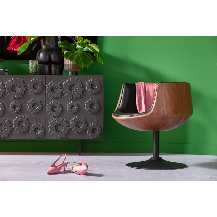 [82994] Kerusi Berputar Club Walnut - 2