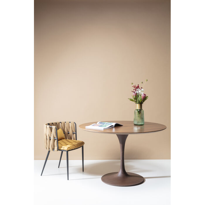 [83001] Table Top Invitation Round Walnut Ø120cm - 2