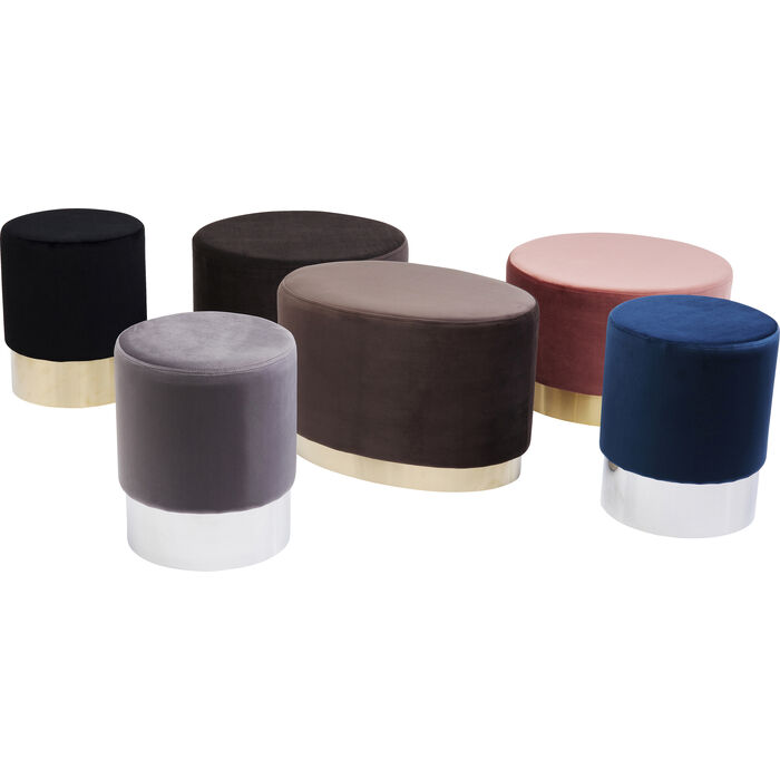[83122] Stool Cherry Light Grey Silver Ø35cm - 1