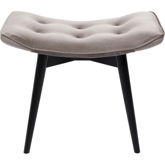 Stool Black Vicky Velvet Grey 46x59cm