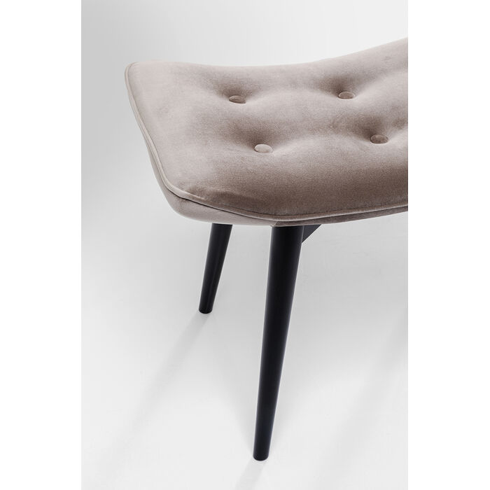 [83420] Stool Black Vicky Velvet Grey 46x59cm - 3