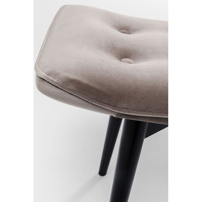 [83420] Stool Black Vicky Velvet Grey 46x59cm - 4