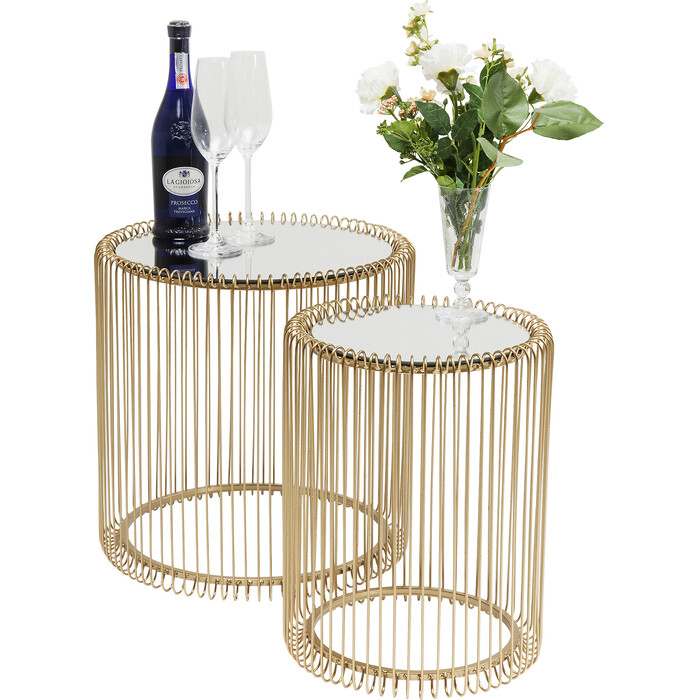[83457] Mesa auxiliar Wire latón (2/Set)