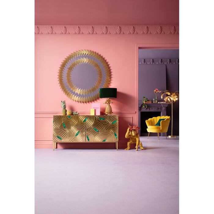 [83573] Mirror Solare Gold Ø132cm - 1