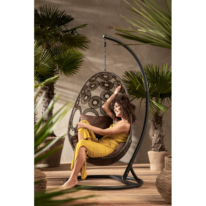 Sillón colgante Ibiza marrón Outdoor