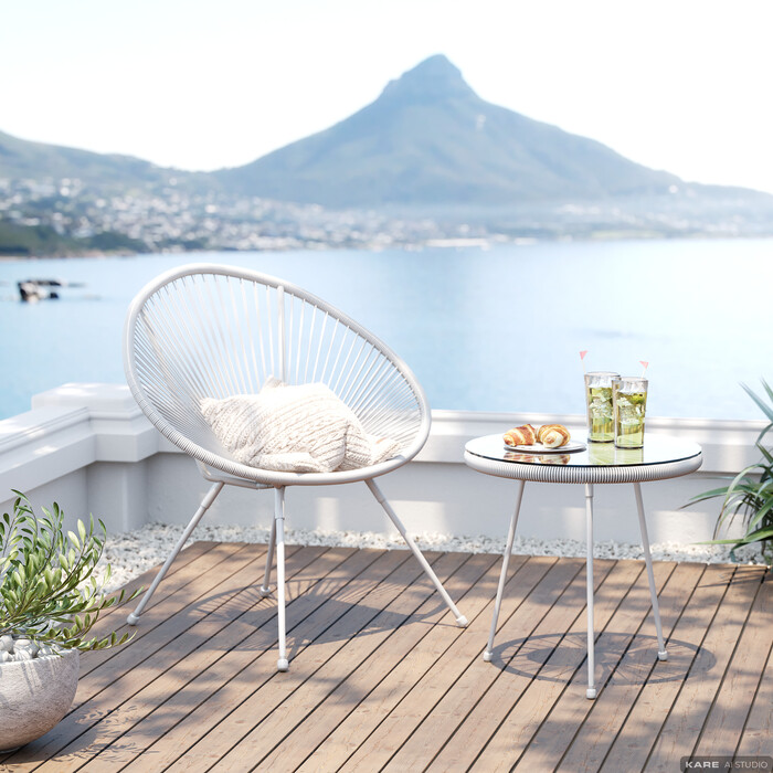 Armchair Acapulco Mono White