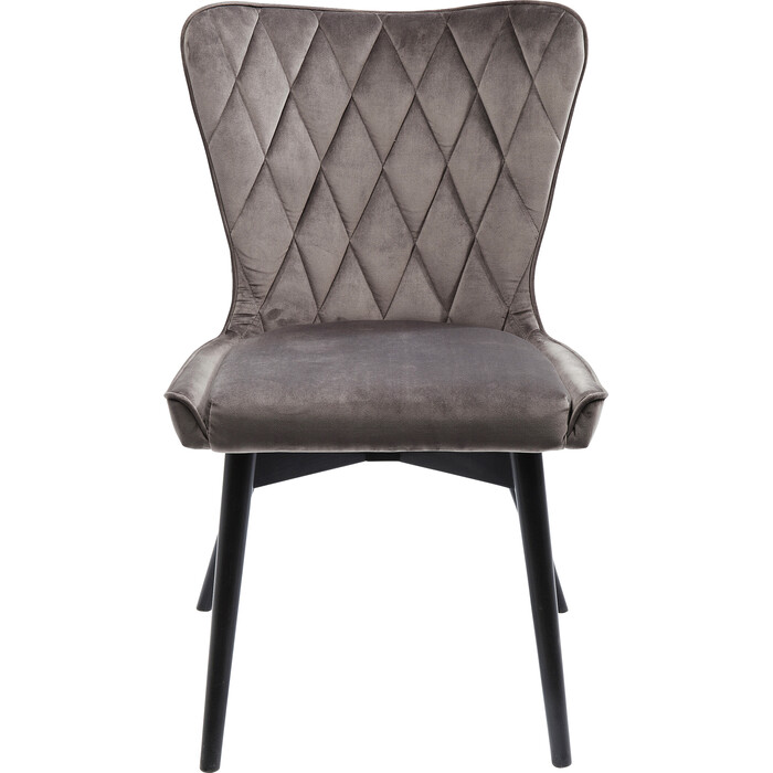 Chair Black Marshall Velvet Grey
