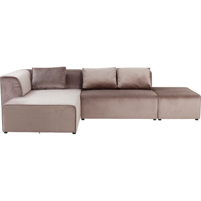 [84023] Corner Sofa Infinity Velvet Taupe Left