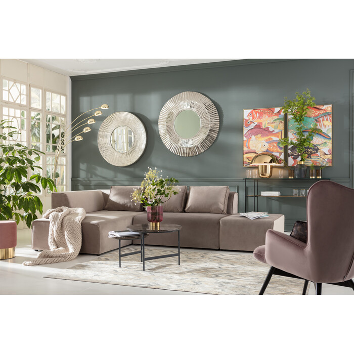 [84023] Corner Sofa Infinity Velvet Taupe Left - 1