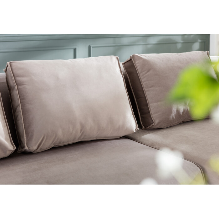 [84023] Corner Sofa Infinity Velvet Taupe Left - 2