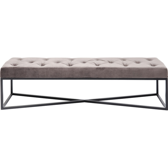 Bench Crossover Grey Black 150x40cm