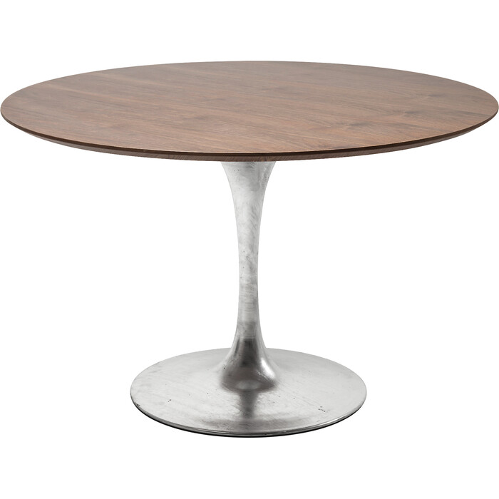 Table Invitation set noyer - zinc Ø120cm