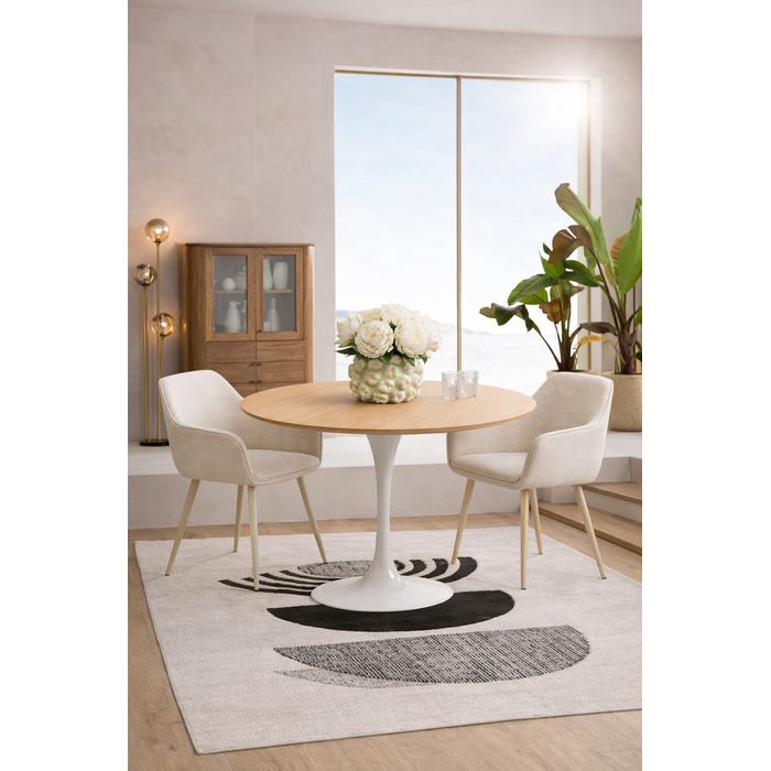 [84401] Table Invitation Set chêne blanc Ø120cm - 2