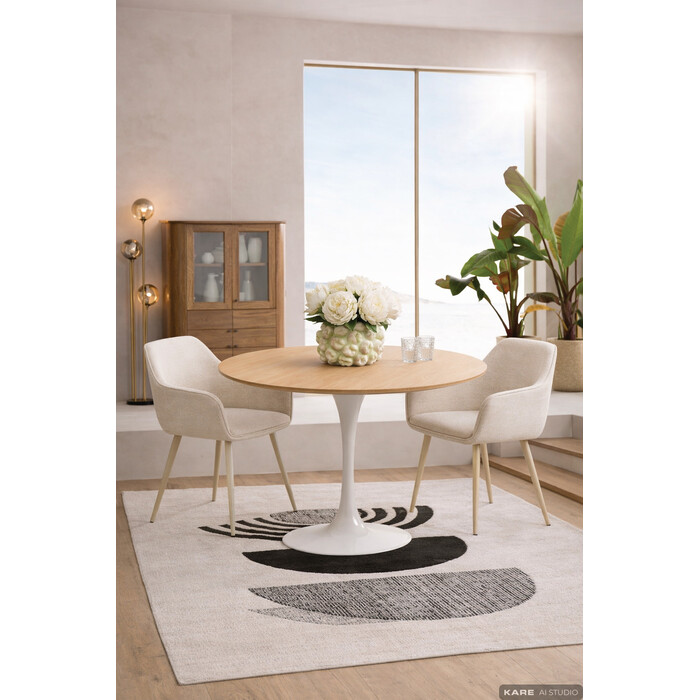 [84401] Table Invitation Set chêne blanc Ø120cm - 2