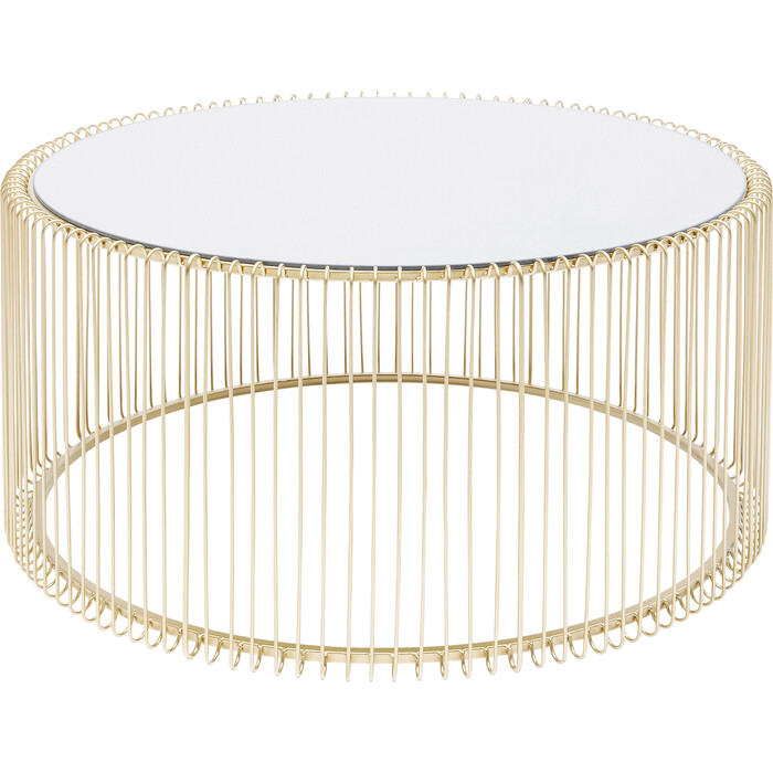 Coffee Table Wire Uno Brass Ø80cm