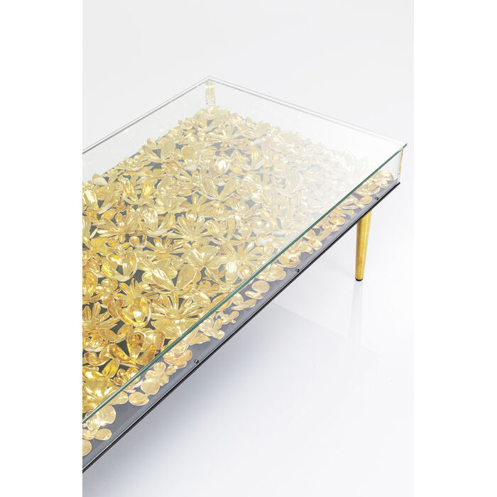 [84756] Coffee Table Gold Flowers 120x60 - 4