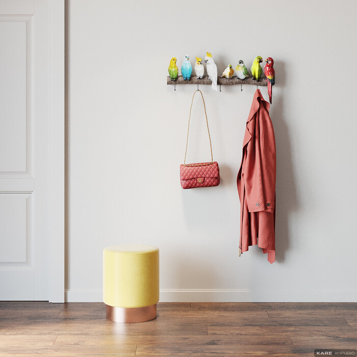 [84794] Coat Rack Exotic Birds - 1