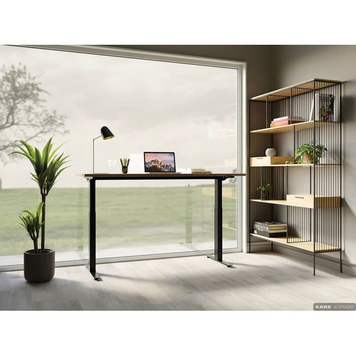[84951] Γραφείο Office Jackie Δρυς Μαύρο 160x80 - 3