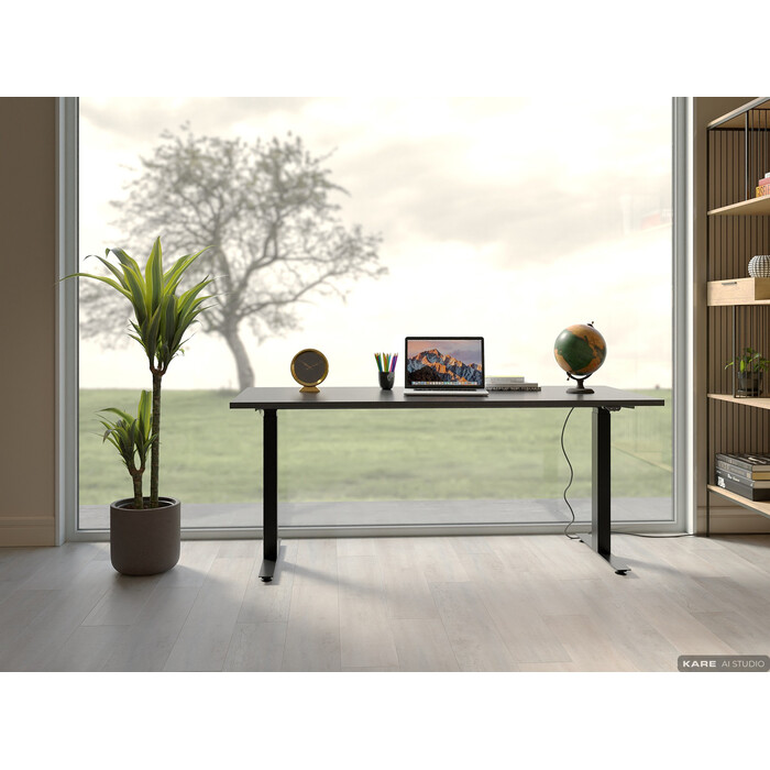 Escritorio Office Smart negro negro 140x70