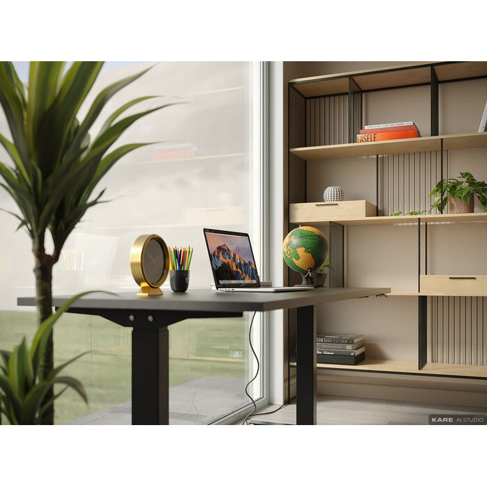 [85100] Γραφείο Office Smart Μαύρο Μαύρο 140x70 - 4