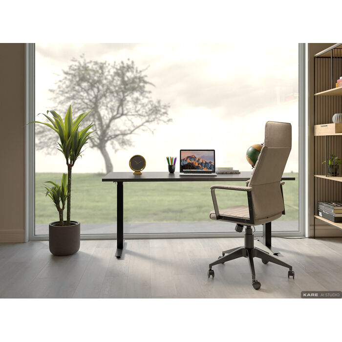 [85100] Γραφείο Office Smart Μαύρο Μαύρο 140x70 - 5