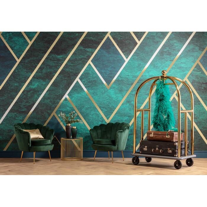 [85205] Fauteuil Water Lily doré-vert - 2