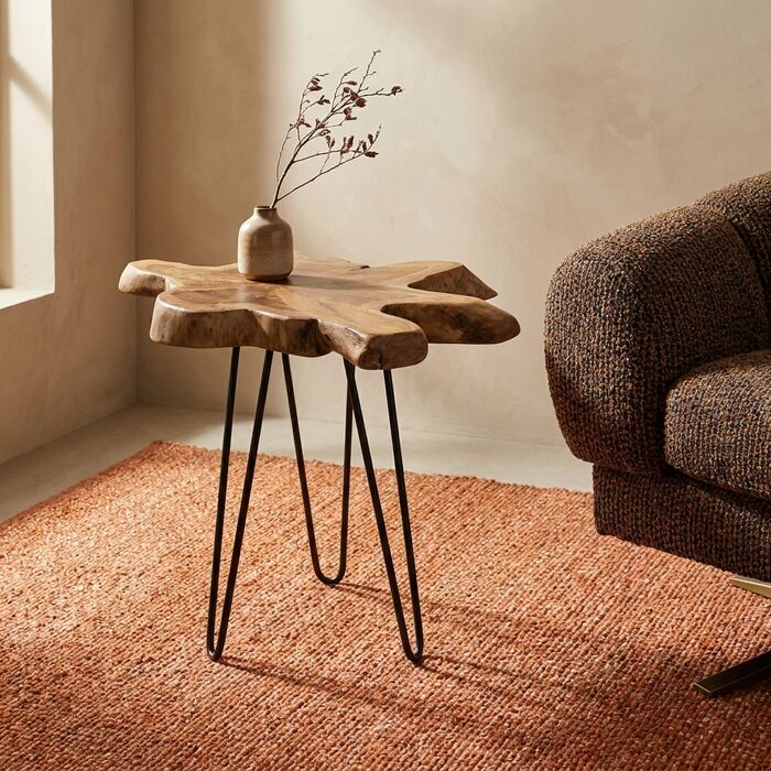 Mesa auxiliar Aspen natural 50x50cm