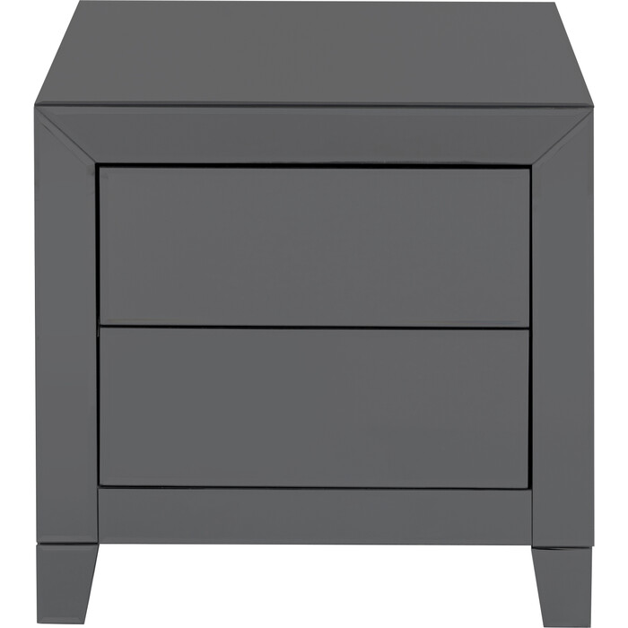 [85391] Petite commode Luxury Push 2 tiroirs gris