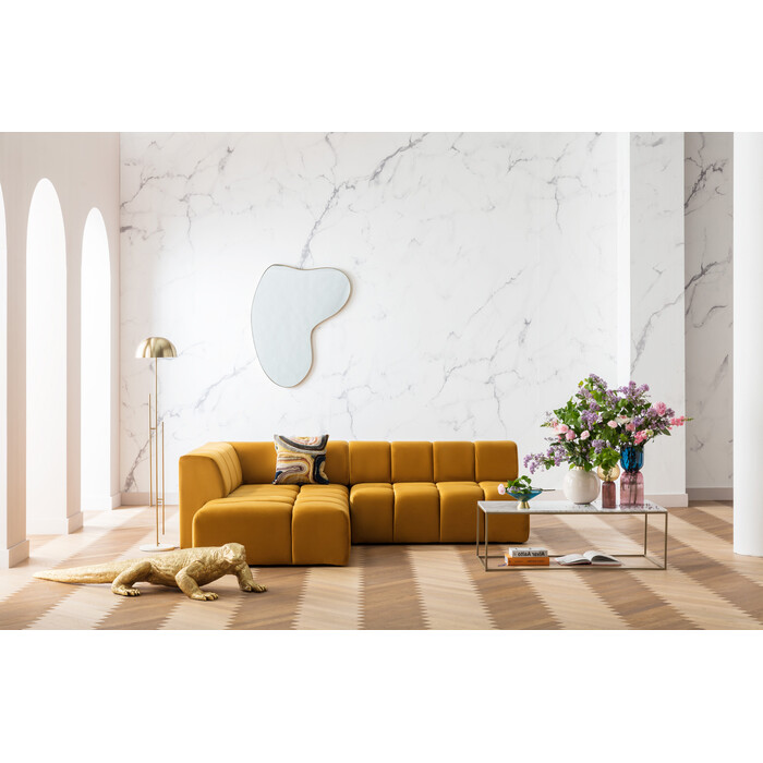 Corner Sofa Belami Velvet Amber Left