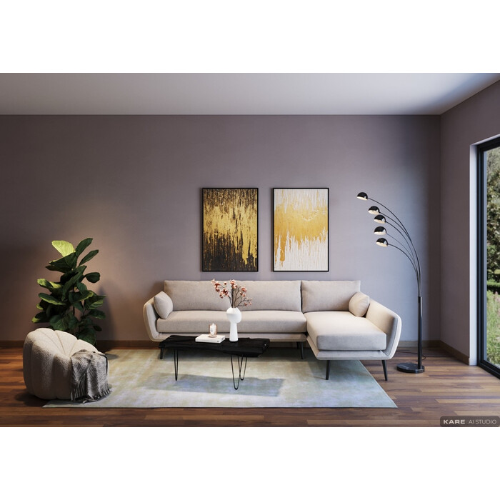 [85538] Sofá esq Amalfi dcha crema 275cm - 2