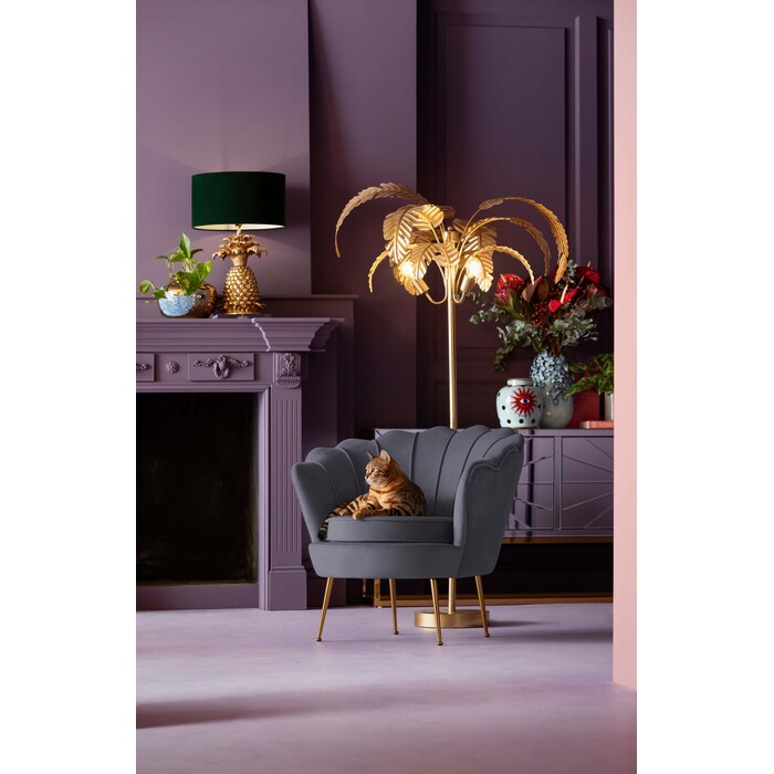 [85671] Fauteuil Water Lily doré-gris - 2