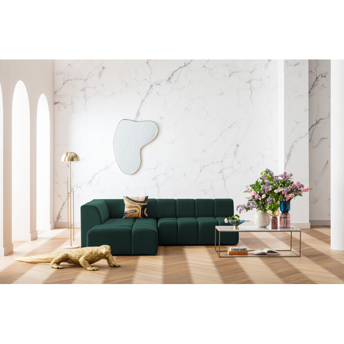 Sofá esq Belami Velvet verde oscuro izq 265cm