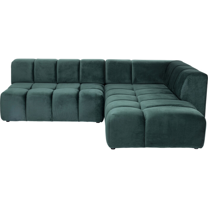 Sofá esq Belami Velvet verde oscuro dcha 265cm