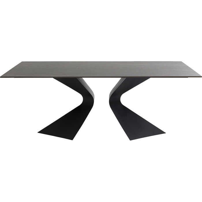 Table Gloria noir ceramique 200x100