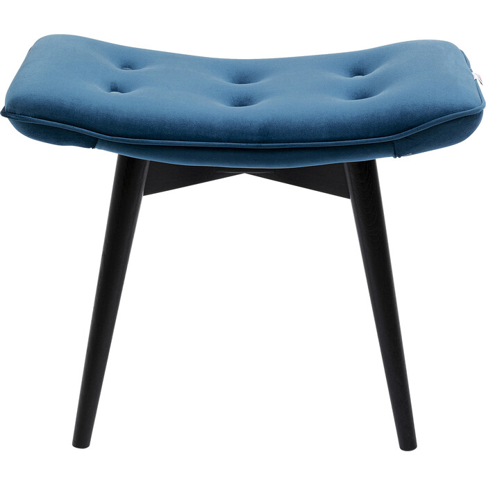 Taburete negro Vicky Velvet Petrol 59x37cm