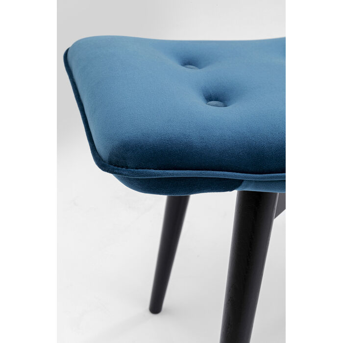 [85906] Stool Black Vicky Velvet Bluegreen 59x37cm - 4