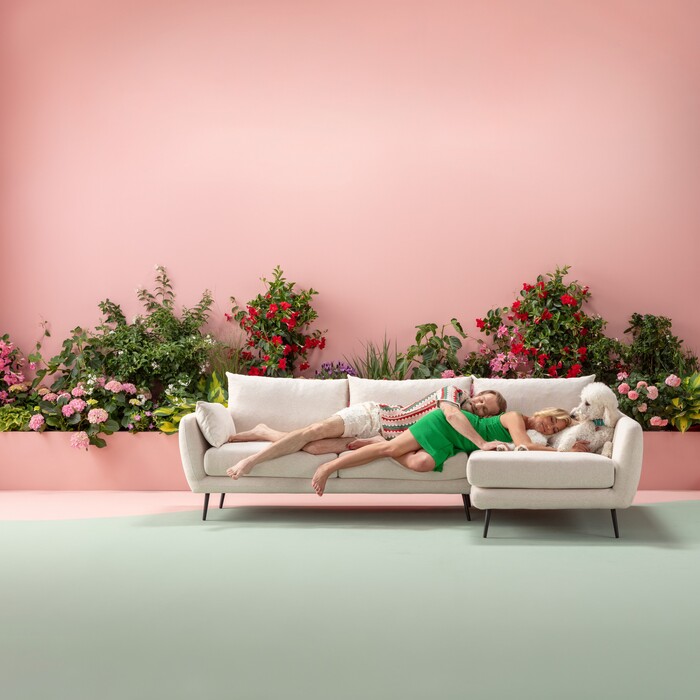 Sofá esq Amalfi izq crema 275cm
