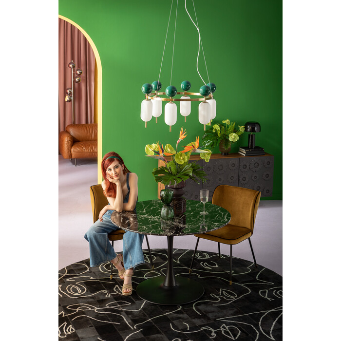 [86018] Table Veneto Marble Black Ø110cm - 2